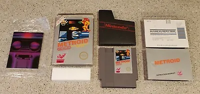 Metroid Nintendo NES Hang Tab Complete CIB Five 5 Screw W/ Box Poster Manual Lot • $439.99