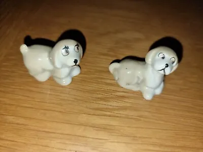 2 RARE WADE HAPPY FAMILIES 1980s PUPPY DOGS Dog Family VGC • £7.99
