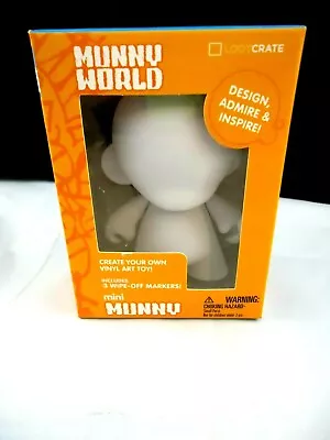 Lootcrate Kidrobot MunnyWorld 4  Do It Yourself Munny W/ 3 Markers NIP 2015 • $19.99