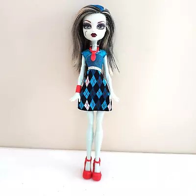 Frankie Stein Budget Basic Doll Monster High Dress Red Shoes Jewelry Mattel • $19.95