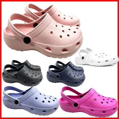 Kids Infant Beach Clogs Boys Girls Sandals Shoes Breathable Crocs UK Size 1-10 • £13.99