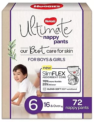 Huggies Ultimate Nappy Pants Size 6 (16kg And Over) 72 Count • $69.85