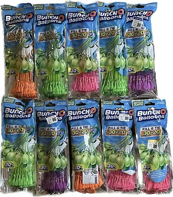 Zuru Bunch O Balloons Lot Of 300 Self-Sealing Water Balloons 10 Packs Of 30 New • $20.99