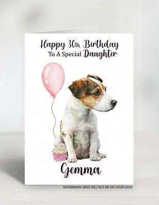 Personalised Dog Birthday Card Dog Jack Russell For Her For Him • £2.99