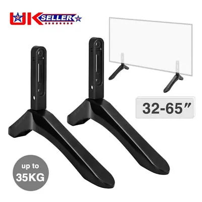 TV Stand Legs Mount LED LCD Universal Table Top Flat TV Screen 32 -65 Bracket • £12.99