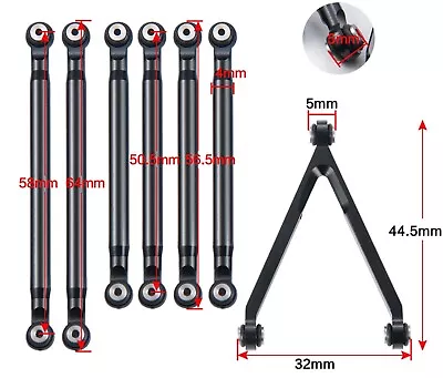 Aluminum Alloy Suspension Link Set SCX24 1:24 Axial Jeep Wrangler JLU  • $18.99