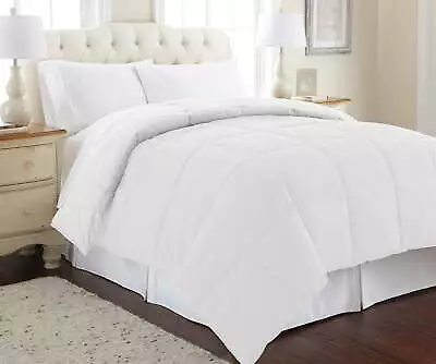 Modern Threads Reversible White & White All-Season Down Adult Bed Comforter USA • $31.95