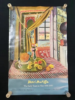 1986 Henri Matisse The Early Years In Nice National Gallery Of Art Poster 25x38 • $49.99