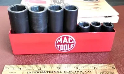 Mac Tools SXDP76TR 7-Piece SAE 3/8  Drive 6-Point Deep Impact Socket Set • $120