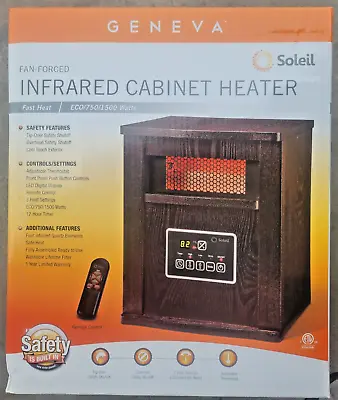 Electric Cabinet Infrared Quartz Space Heater W/ Remote • $69.99