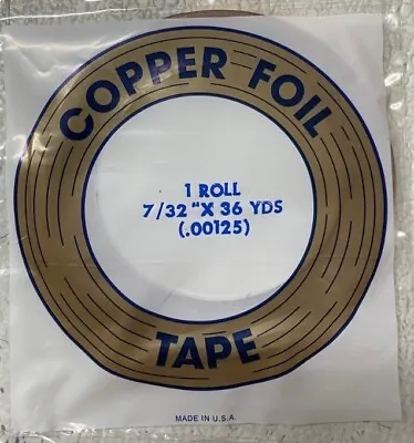 Stained Glass Supplies Edco 7/32  Copper Foil  - 1.25 Mil  - 1 Pack Ships Today • $9.35