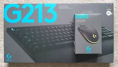 Logitech G213 Prodigy QWERTY UK Layout RGB Gaming Keyboard And G203 Mouse • £49.99