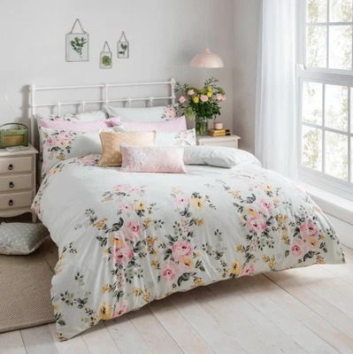 £41.99 • Buy SALE - Cath Kidston VINTAGE BUNCH Mint Reversible Duvet Bedding Set 100% Cotton