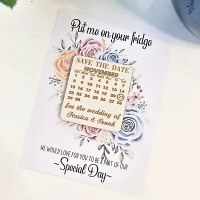 $59.99 • Buy Personalised Wedding  Save The Date/Wedding  Fridge Magnets- X30 Pack
