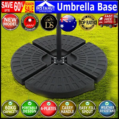 $71.99 • Buy Instahut Umbrella 4 Base Pod Outdoor Umbrellas Cantilever Sun Beach Sand/Water