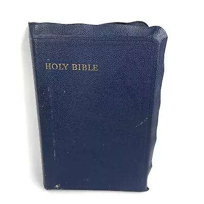 The Holy Bible Revised Version KJV Collins Clear-type Blue Leather Bound • $49.95