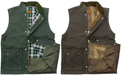 Mens Wax Quilted Gilet Bodywarmer | Waistcoat | Hunting | Outdoor • $37.83