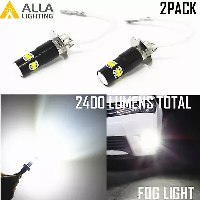 Alla Pure White Color H3 Fog Light Bulb Driving Lamp Plug And Play Show Purpose • $24.98