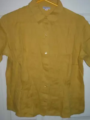 £4.99 • Buy Ladies Renato Nucci Short Sleeve Linen Blouse, Colour Yellow, Size 12 Eur 38.