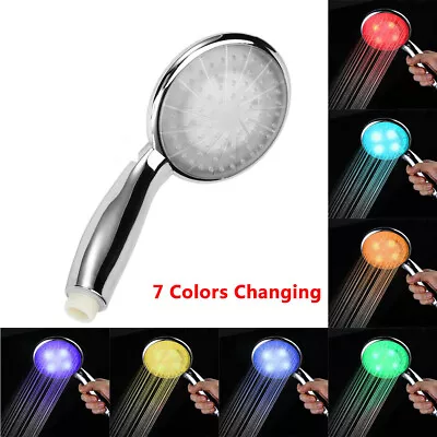NEW Colorful Head 7 Colors Changing LED Shower Water Glow Light Home Bathroom • $9.40