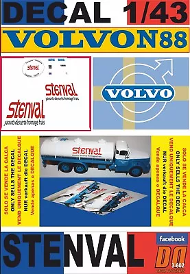 Decal 1/43 Volvo N88 Stenval (12) • $19.56