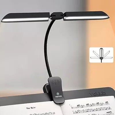 Folding Music Stand Light Portable 42 LED Rechargeable Super Bright Clip On • $35.88