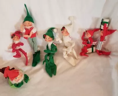 7 Vintage 91 92 93 ANNALEE Christmas Elves Pixies • $29.99