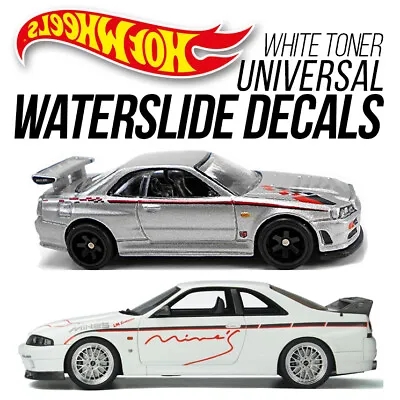 1/64 Scale GTR NISMO / MINE'S Custom White Toner Universal WaterSlide Decal Hot • $2.49