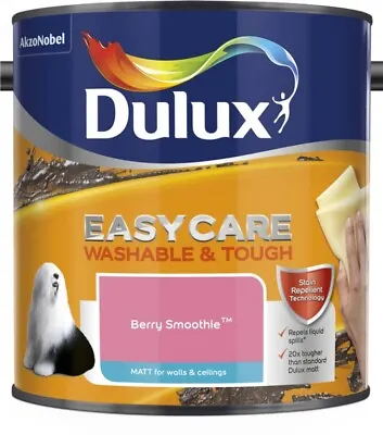 £21 • Buy Dulux  Paint Easycare - Matt - 2.5L - Berry Smoothie - Paint - Washable & Tough