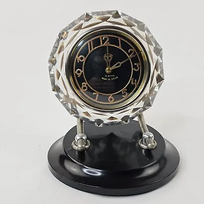 Vintage Majak Crystal Desk Clock Made In USSR 3309-65 • $199.99
