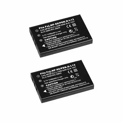 £11.15 • Buy 2pcs Li-ion 3.7v 1400mAH Battery FOR Toshiba Camileo H10 H20 P30 HD Pro Pro HD