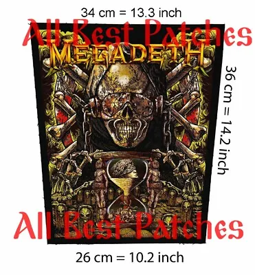 £23.99 • Buy Megadeth 35 Years Big Back Patch Thrash Metal,Napalm Death,Hatebreed,Anthrax,