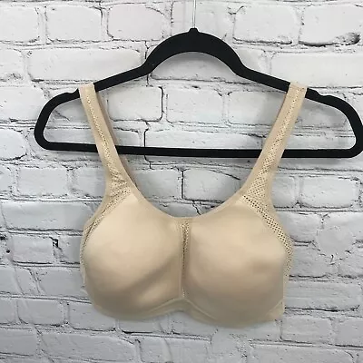 Wacoal Bra Womens 34DDD Sports Bra Kerri Wire Free Beige Lightly Lined 852302 • $15.99