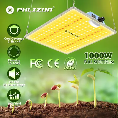 Phlizon 1000W W/Samsung LM281B LED Grow Light Full Spectrum For All Plant Veg  • $47.48