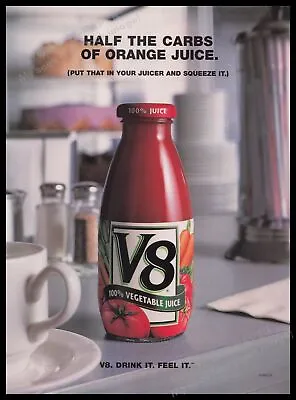 $10.99 • Buy V8 Juice 2000s Print Advertisement Ad 2004  Drink It Feel It 