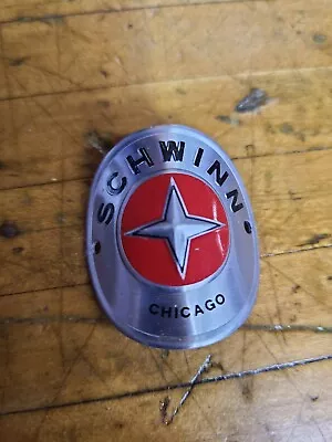 NOS Vintage Schwinn Chicago Round Head Badge Lightweight Racing Superior • $39.99