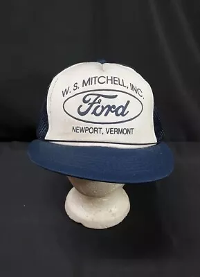W.S. Mitchell Ford Newport Vermont  Trucker Style Snapback Hat Cap 1980's Foam • $19.99