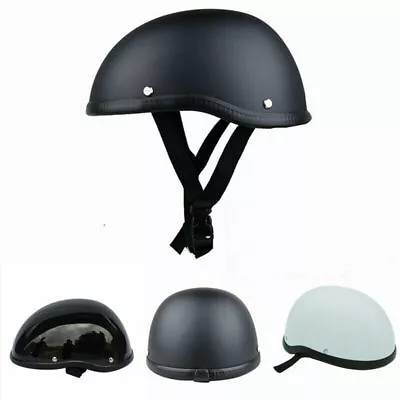 Motorcycle Half Helmet Open Face For Scooter Cruiser Chopper Biker Skull Cap • $43.99