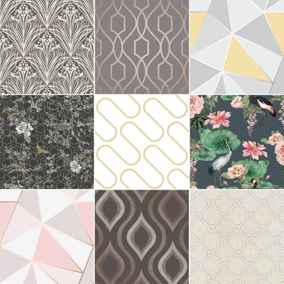£16.85 • Buy Geometric Wallpaper Various Colours And Designs Grey Rose Gold Feature Wall New