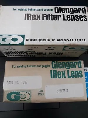 Vintage Glengard Welding Helmet Lenses Shade 9 Lot Of 5 • $25