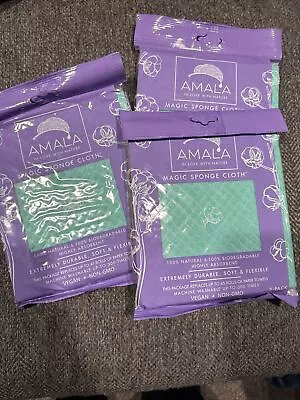 3-Pack AMALA Magic Sponge Cloth 100% Natural 100% Biodegradable Vegan Non-GMO • $28.85