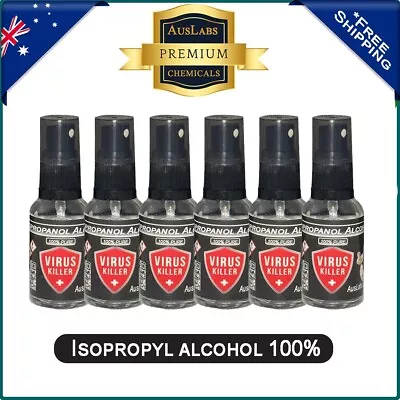Isopropyl Alcohol Isopropanol 6 X 30ml Thumb Spray Glass Bottles (full) • $28