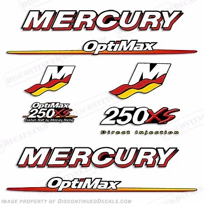 Fits Mercury 250xs Optimax Racing Outboard Engine Decals 2007 2008 2009 250hp  • $104.95