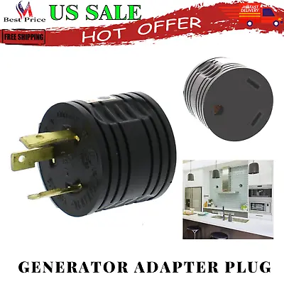 $10.98 • Buy Generator Adapter Plug 30 AMP RV Power Cord 3-Prong 120 AC Cable Converter