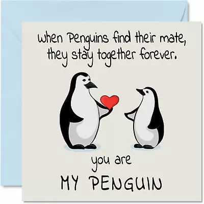 You Are My Penguin Anniversary Card - Cute Valentine Romantic Valentine'S Day Ca • $15.74