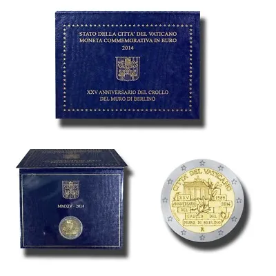 2014 Vatican - 2 Euro Commemorative Coin 25Th Anniversary Fall Of The • $95
