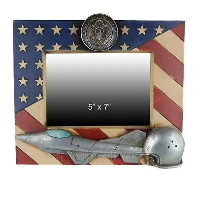 United States Air Force Picture Frame 5 X 7  US Flag Military Tabletop Or Wall  • $34.95