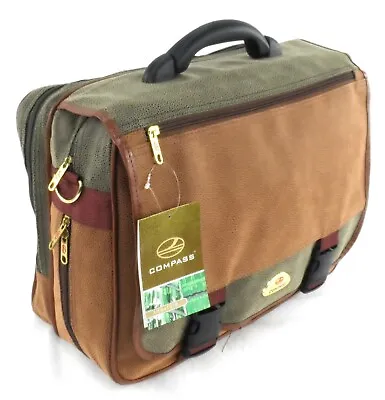 £19.99 • Buy Men Expandable Suede Pu Leather Satchel Messenger Laptop Bag Shoulder Cabin Case