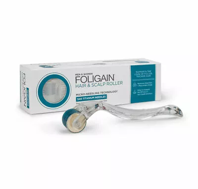 $43.90 • Buy FOLIGAIN HAIR & SCALP ROLLER,Micro-Needle Derma Roller With 540 Titanium Needles