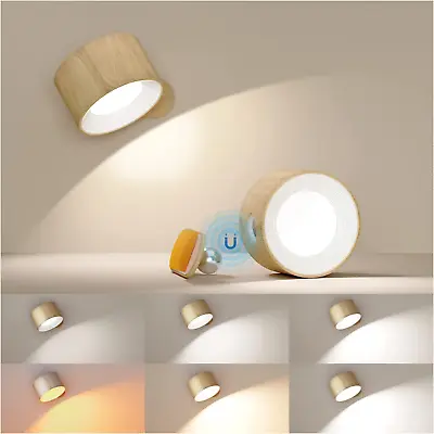 Battery Operated Wall Light LED Wall Lamp With 360°Adjustable Lighting Indoor W • £30.73